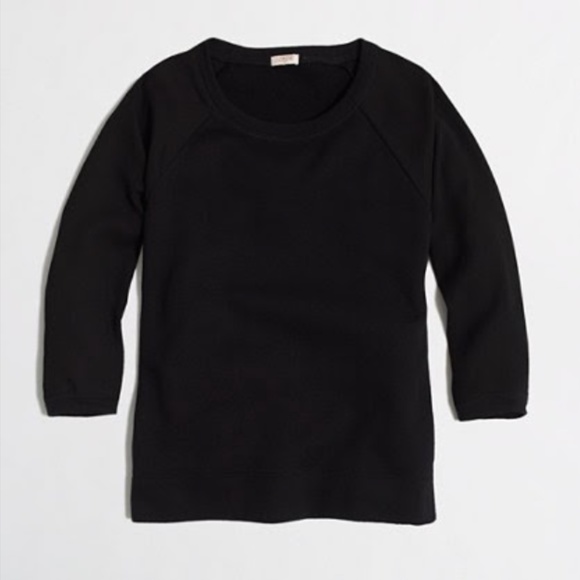 Solid Black J.Crew Quarter Sleeve Casual Sweater - Picture 1 of 5